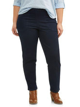 Load image into Gallery viewer, Women's Plus-Size 2-Pocket Pull-On Stretch Woven Pants